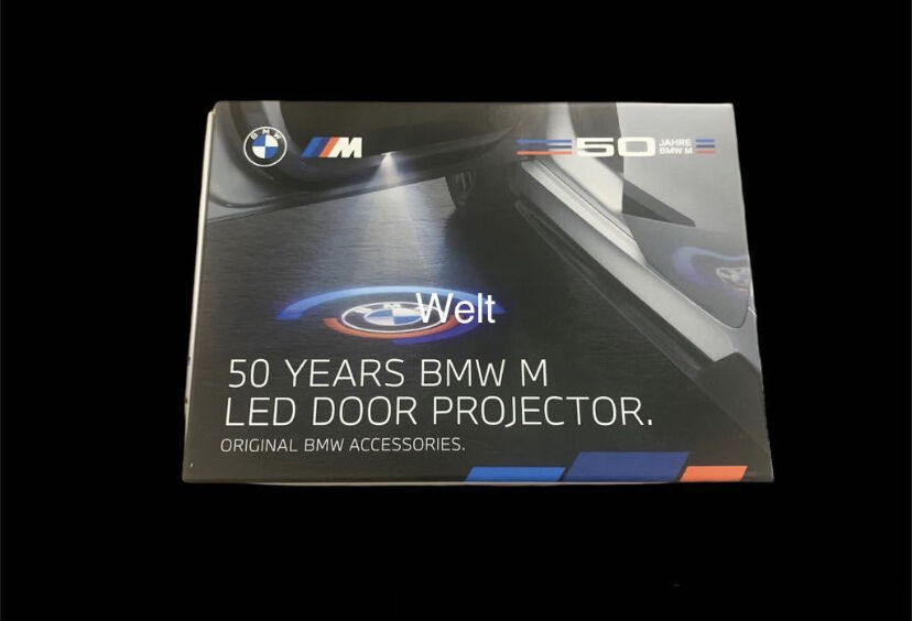 BMW 純正品 M 50周年記念 エンブレム LED ドア プロジェクター 68mm