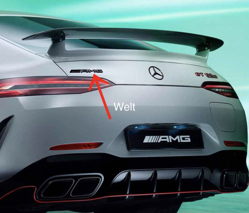 ベンツ 　GT 4　ドアクーペ 　AMG 　X290　 純正 リアバンパー Mercedes-AMG 純正品 AMG GT 4ドアクーペ X290 ダーククローム リア