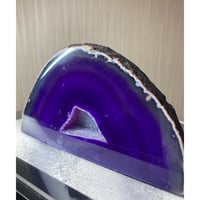 瑪瑙原石（水晶付き）  紫