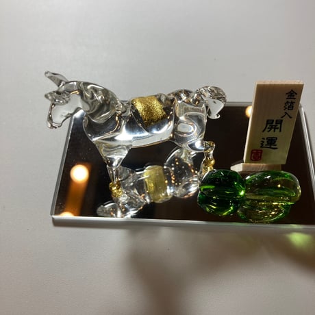 神馬と二色山　金箔入
