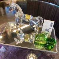 神馬と二色山　金箔入
