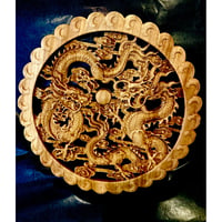 木製レリーフ『双龍』
