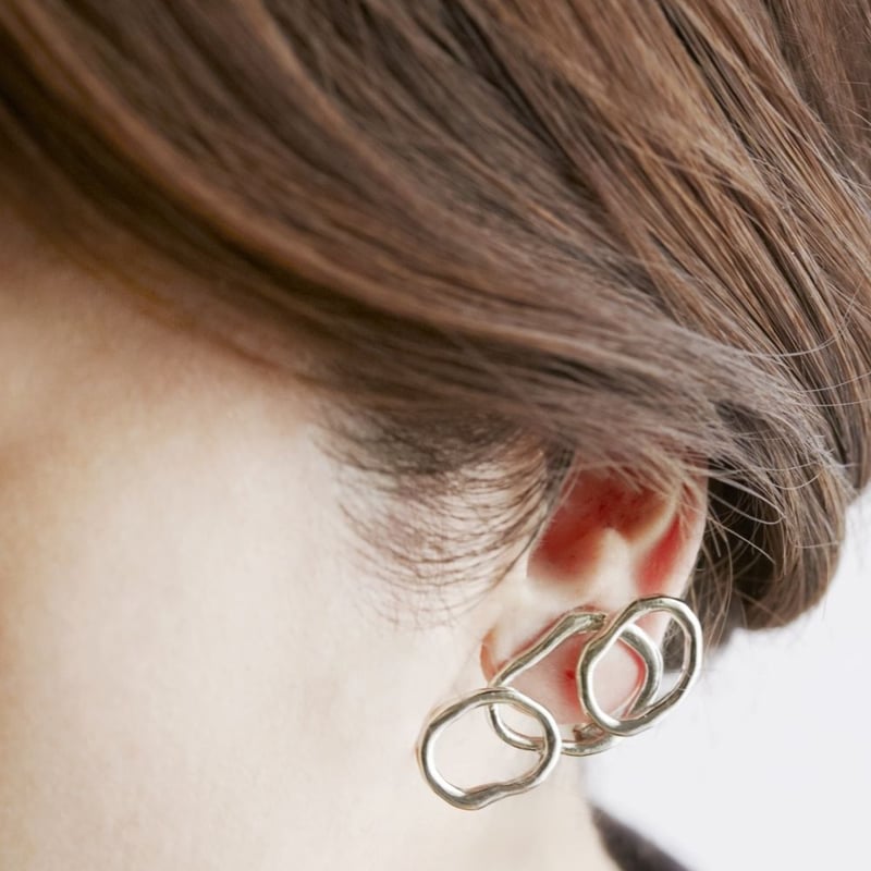 vein earring / silver,gold | IRIS47 official on...