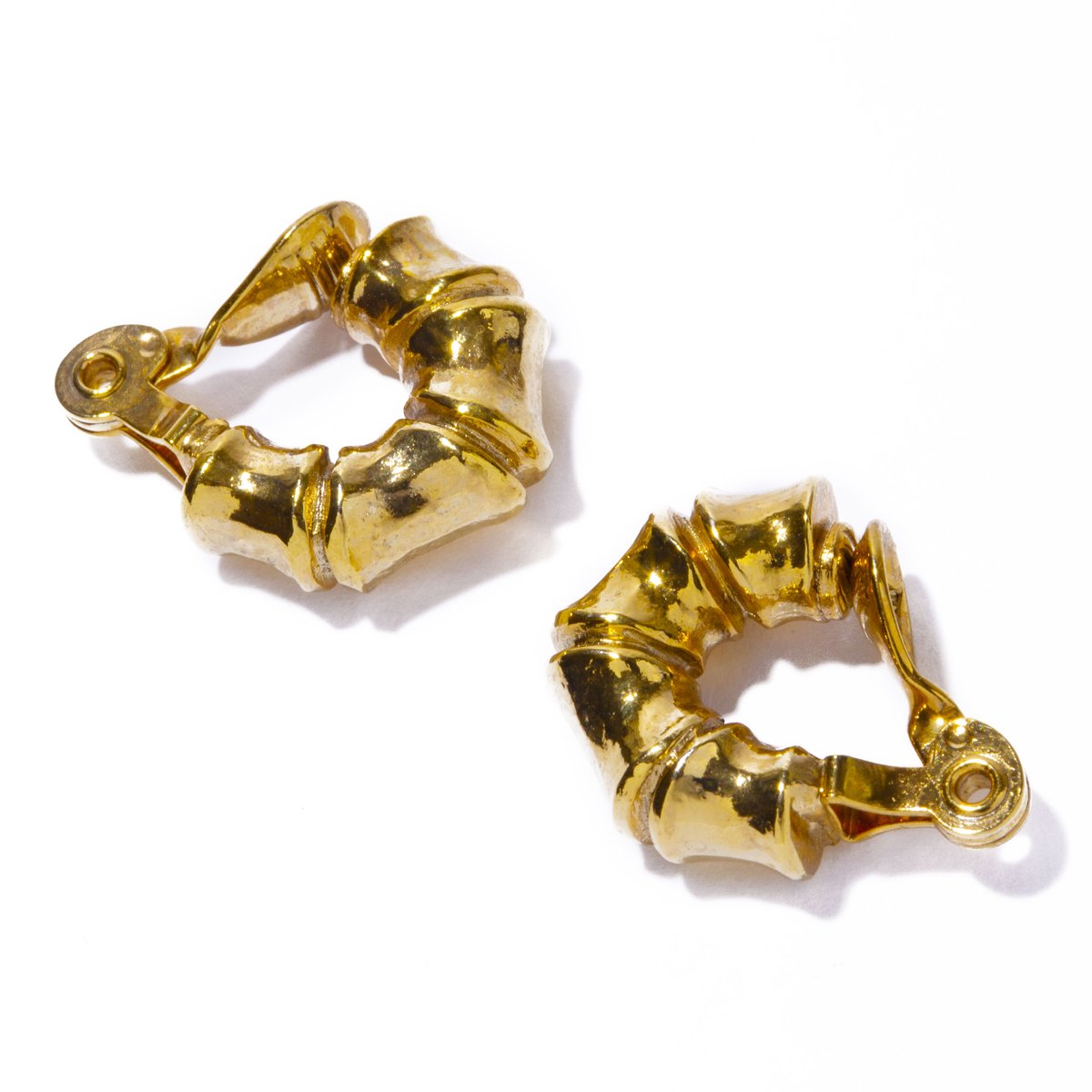 bamboo earring / silver,gold | IRIS47 official