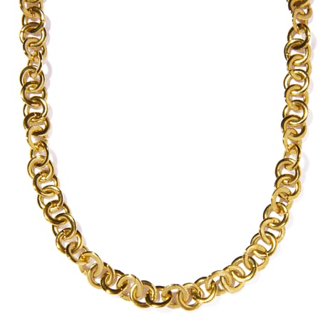 loop necklace  / silver,gold