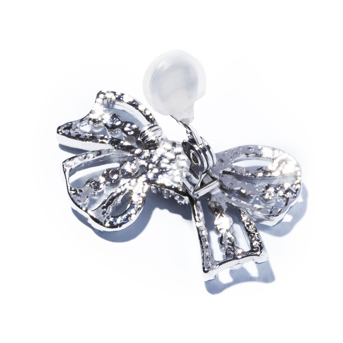 bow earring / silver,gold | IRIS47 official onl...