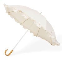 frill short umbrella / beige