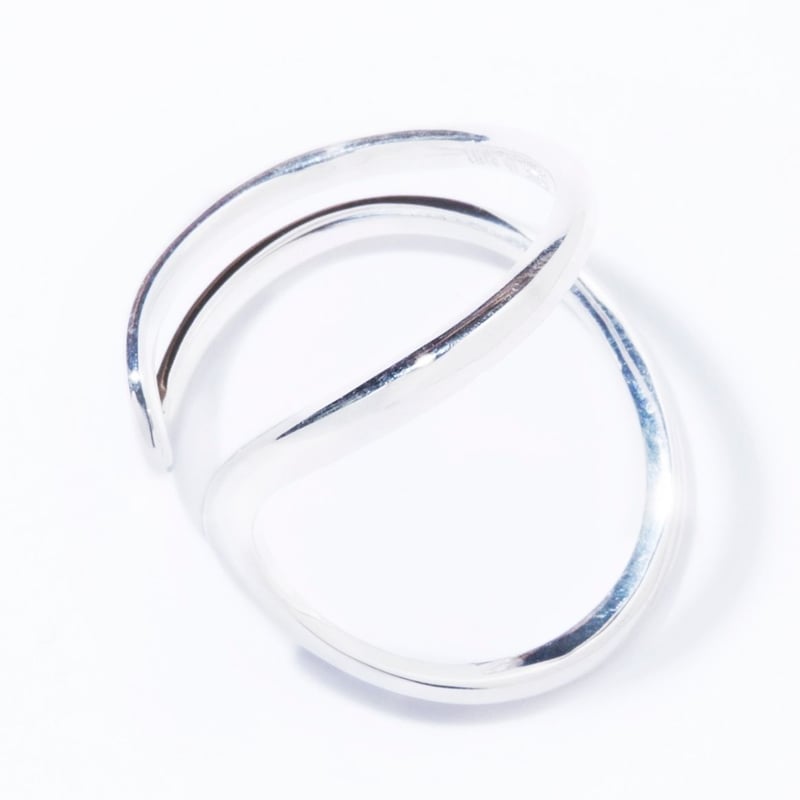 curving ring / silver,gold | IRIS47 official on