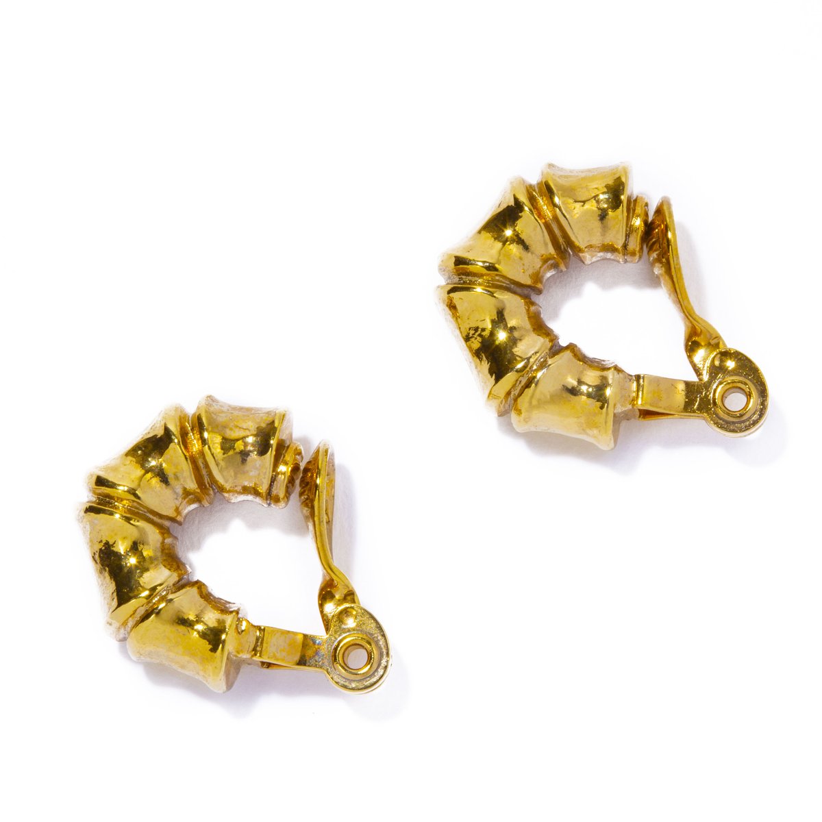 bamboo earring / silver,gold | IRIS47 official