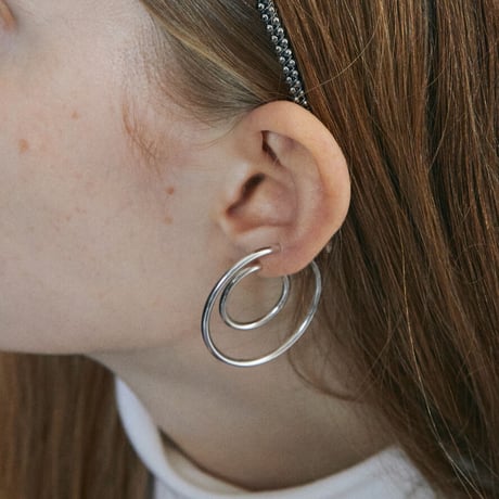 idea hoop earring M / silver,gold