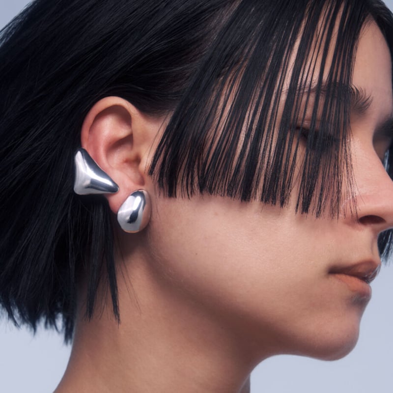 petite balance earring / silver,gold | IRIS47