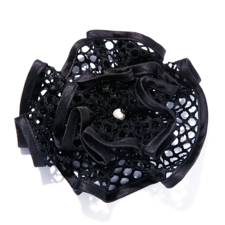 mesh bara corsage/ black,white