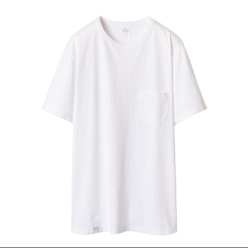 STAD DESIGN / Crew Neck Pocket TEE | WHITE LODG