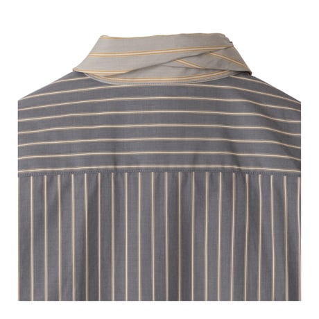 nuterm / Twist Collar Shirts  #Gray Mix