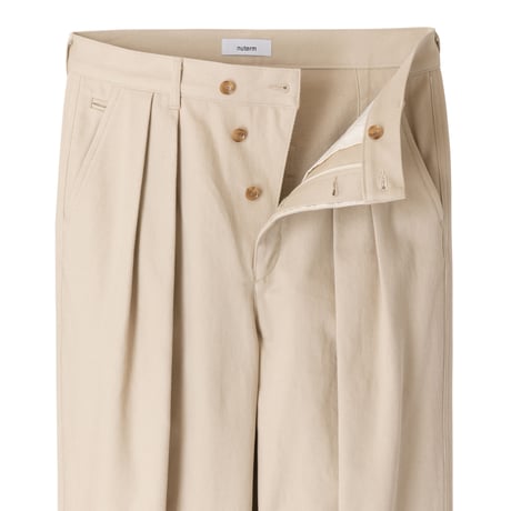 nuterm / Two Tuck wide Trousers
