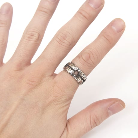 stars brain ring silver