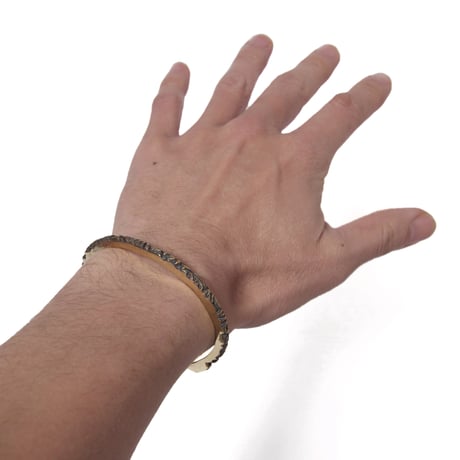 half brain bangle brass