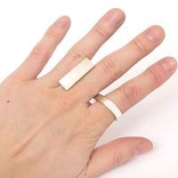 oblong ring silver