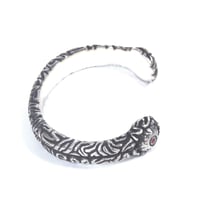 brain bangle silver