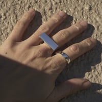 sideways ring silver