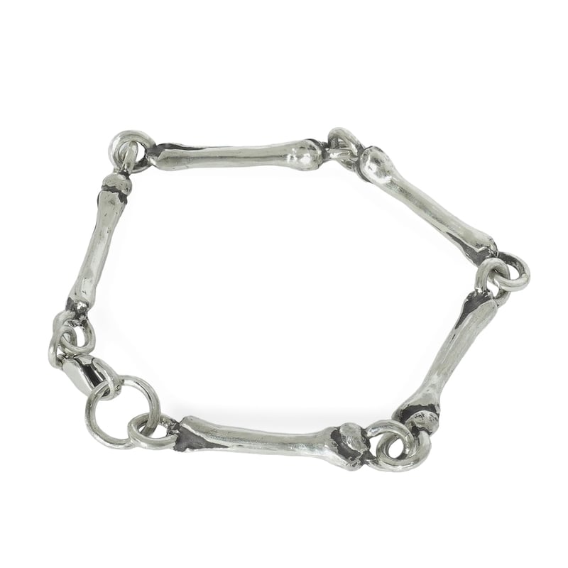 bones bracelet silver | farimu