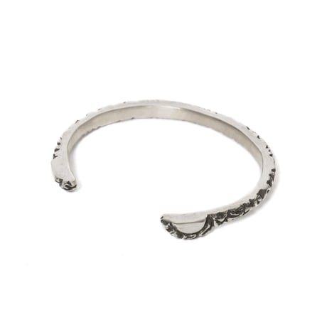 half brain bangle silver