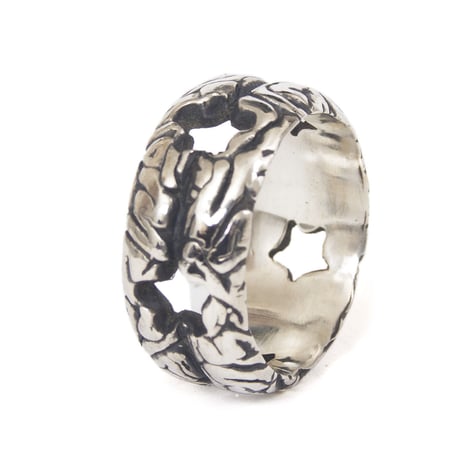 stars brain ring silver