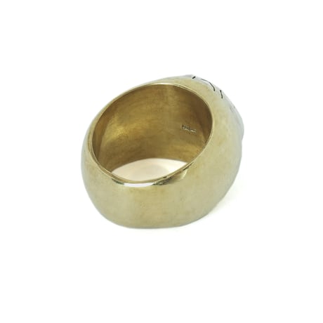 sperm yin yang ring brass silver