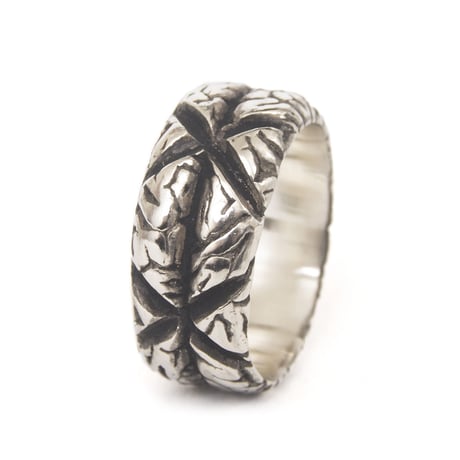 x brain ring silver