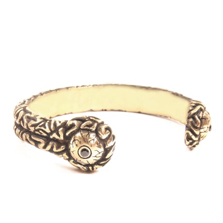 brain bangle brass