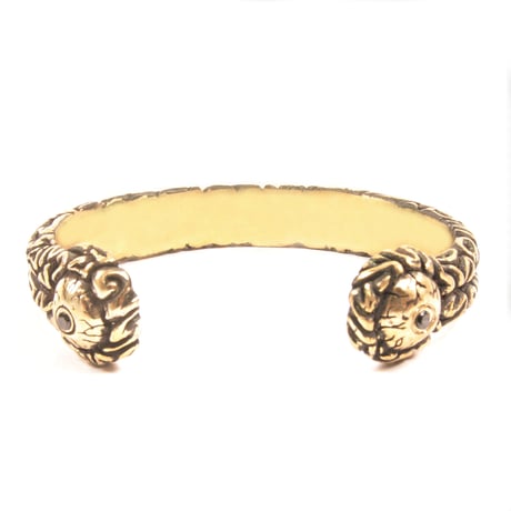brain bangle brass
