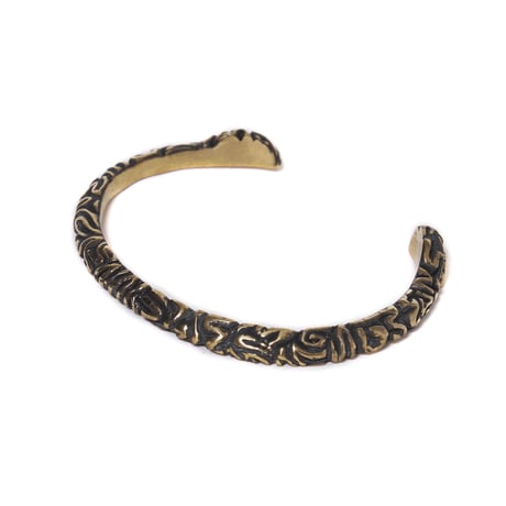 half brain bangle brass