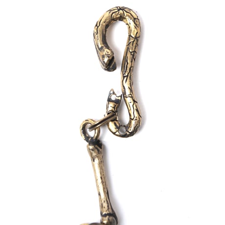 holeskull keychain brass