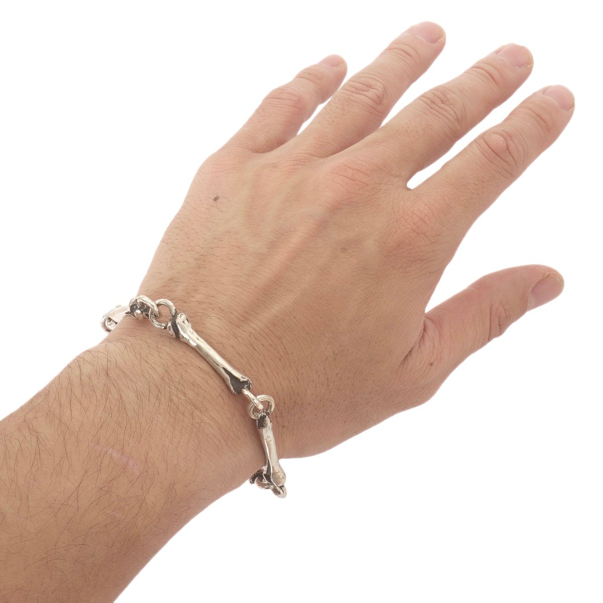 bones bracelet silver | farimu
