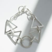 round triangle bracelet silver