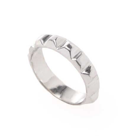 studs ring silver