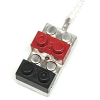 block necklace silver