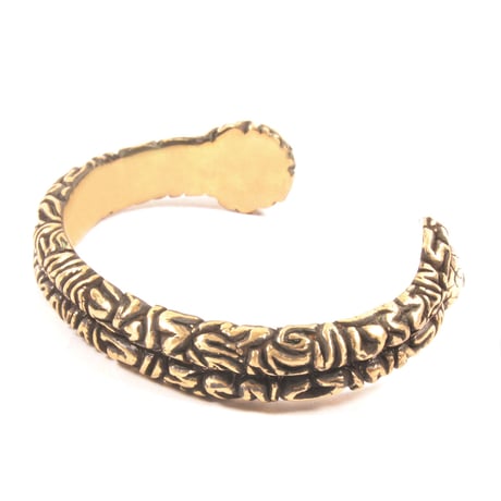 brain bangle brass