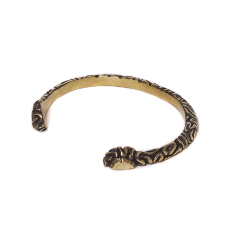 half brain bangle brass