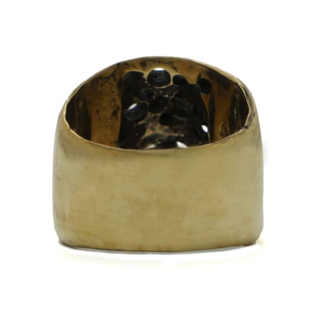 hole skull ring brass