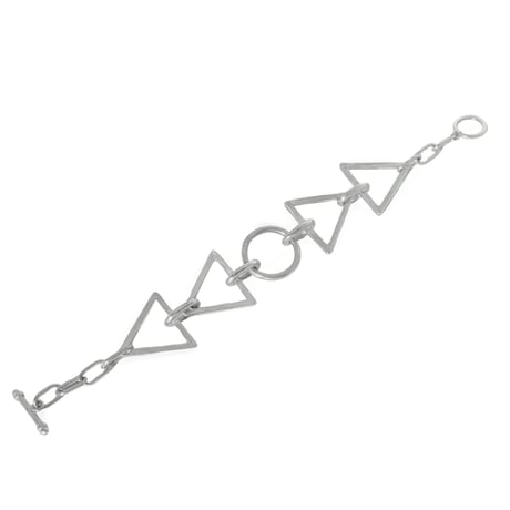 round triangle bracelet silver