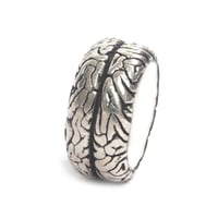 brain ring silver