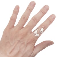 roll jaggy ring silver