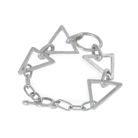 round triangle bracelet silver
