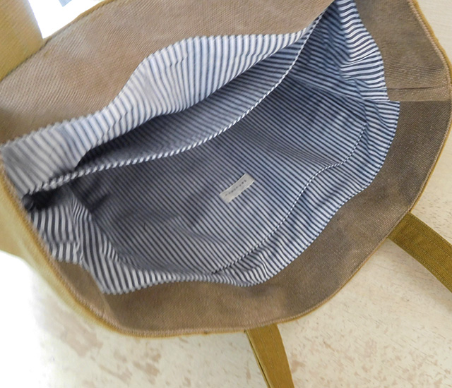 ヴィンテージ帆布 トートバッグ 黄土色+スモーキーベージュ | てくてく  