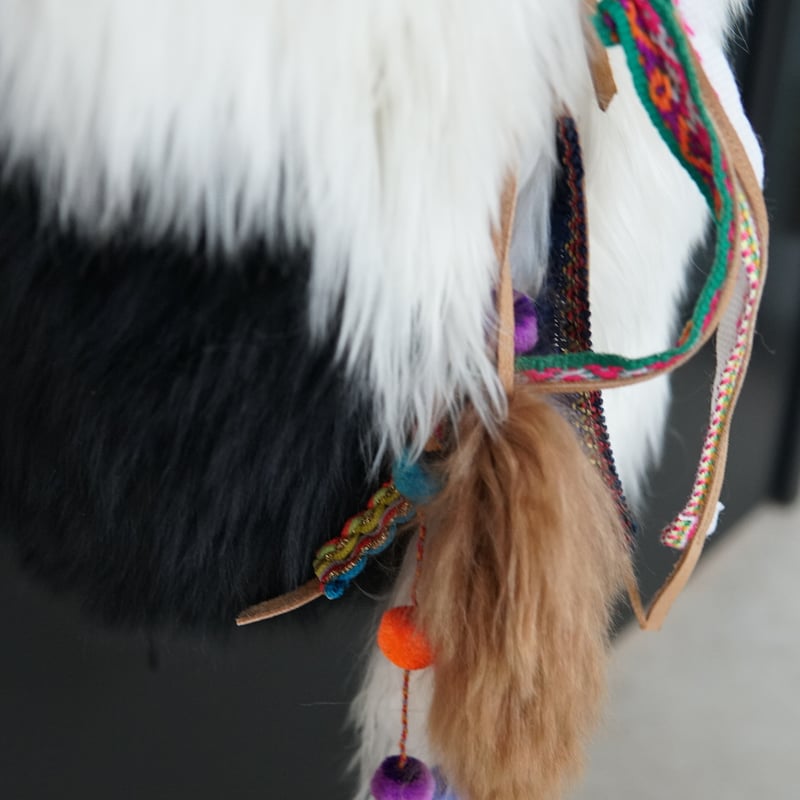 alpaca bag_2016_bucket black＋White mix | CON RI