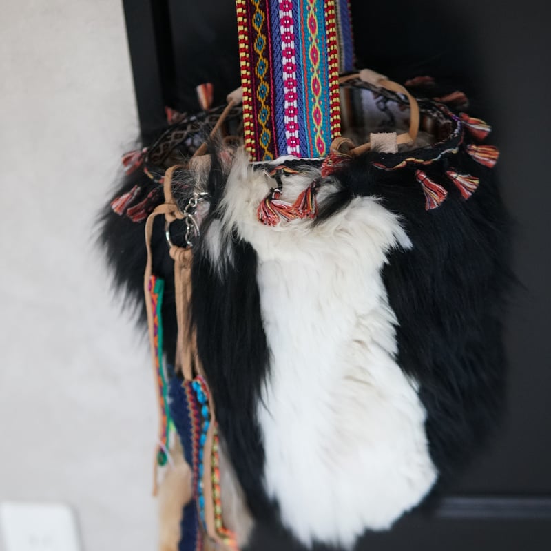 alpaca bag_2016_bucket black＋White mix | CON RI