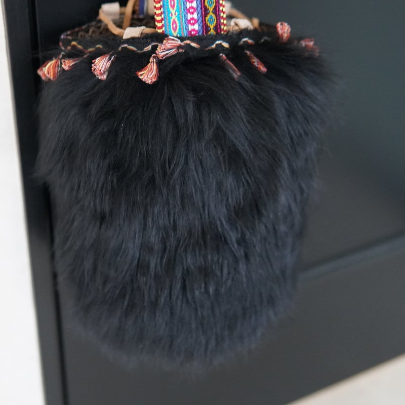 alpaca bag_2016_bucket black＋White mix | CON RI