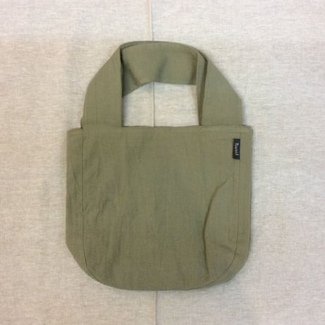 【アトリエヌイ】ウォッシュドコットン ラウンドバッグ S