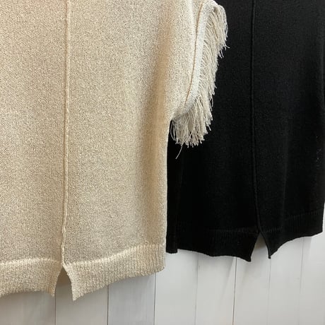 hunch SEQUINED FRINGE-SLEEVE KNIT